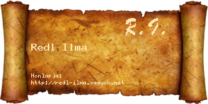 Redl Ilma névjegykártya